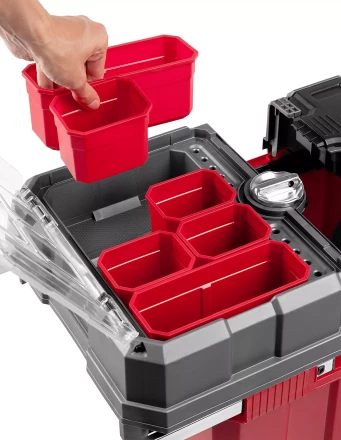 Ящики для инструмента на колесах МЕГА-БОКС серия ПРОФЕССИОНАЛ цвет черный купить в Кургане