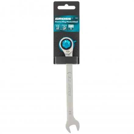 Ключ комбинированный трещоточный 12 мм количество зубьев 100 Gross 14850 купить в Кургане