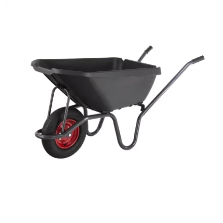 Тачка садово-строительная с пластиковым корытом грузоподъемность 175 кг объем 90 л Сибртех 68919 купить в Кургане