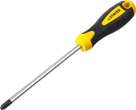 Отвертка STAYER &quot;MASTER&quot; &quot;ТECHNO&quot;, двухкомпонентная рукоятка, магнитный наконечник, Cr-V, PH3x150мм 2508-3-15_z02 купить в Кургане