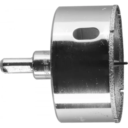 Коронка ЗУБР алмазная в сборе по кафелю, керамике с центрирующим сверлом и имбусовым ключом, зерно 60, 65мм 29850-65 купить в Кургане