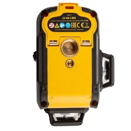 Лазерный уровень мультипризменный LX 360-3 Red, 30 м, 635 нм, аккумулятор Li 2800 мАч, резьба 5/8&quot; Denzel 35077 купить в Кургане