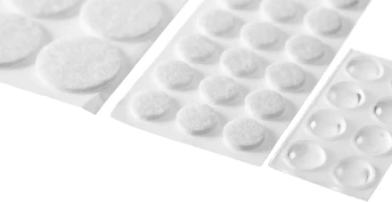 Набор STAYER "COMFORT": Накладки самоклеящиеся на мебельные ножки, 98 шт, белые 40917-H98 купить в Кургане