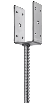 ЗУБР ОС-U, 61 x 120 x 60 мм, U-образное основание столба (310286-060) купить в Кургане