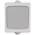 Выключатель СВЕТОЗАР &quot;АВРОРА&quot; проходной, одноклавишный, IP44, цвет серо-белый, 10А/~250В SV-54340-W купить в Кургане