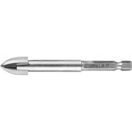 Сверло по кафелю, керамике, стеклу, с четырьмя режущими лезвиями, шестигранный хвостовик, 14 мм, STAYER &quot;PROFESSIONAL&quot; 2985-14 2985-14_z01 купить в Кургане