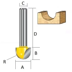 Пазовая галтельная фреза Makita D-10849