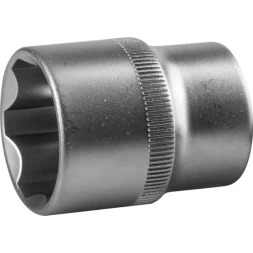 Торцовая головка ЗУБР "МАСТЕР" (1/2"), Cr-V, SUPER LOCK, хроматированное покрытие, 22 мм 27725-22_z02