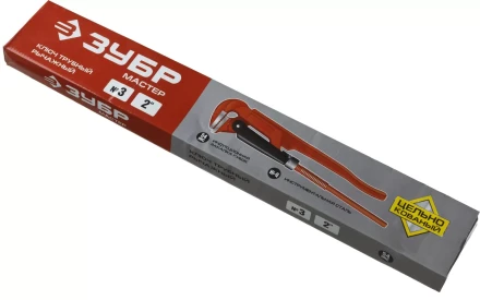 Ключ трубный ЗУБР &quot;МАСТЕР&quot; рычажный, прямые губки, цельнокованный, № 3, 2&quot; 27314-3 купить в Кургане