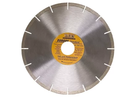 Диск алмазный отрезной сегментный 230 х 22,2 мм сухая резка EUROPA Standard SPARTA 73171 купить в Кургане