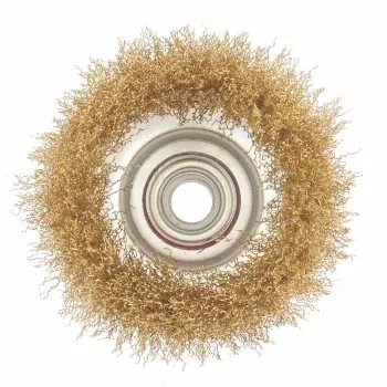 Щетка для УШМ 65 мм М14 &quot;чашка&quot; латунированная витая проволока  MATRIX 74603 купить в Кургане