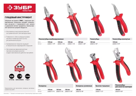 Бокорезы ЗУБР &quot;МАСТЕР&quot; хромированные, 160мм 22025-5-16 купить в Кургане