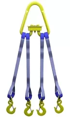 Строп текстильный четырехветвевой 4СТ 1.25 т L=2.5 м SF6 30 мм Звено РТ-3 купить в Кургане