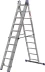 Лестница ЗУБР универсальная, трехсекционная со стабилизатором, 10 ступеней 38831-10 купить в Кургане