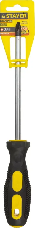 Отвертка STAYER "MASTER", двухкомпонентная рукоятка, магнитный наконечник, PH3x150мм 2510-3-15_z01 купить в Кургане