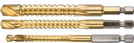 ЗУБР &quot;ЭКСПЕРТ&quot;. Набор сверл фрезеровальных по дереву и тонкому листовому металлу, шестигранный хвостовик 1/4&quot;, 6,8,10мм, 3 пред 29966-H3 купить в Кургане