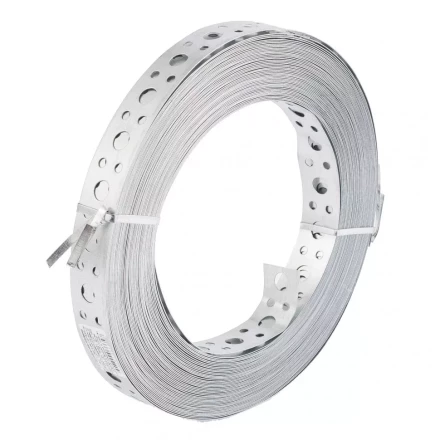 Лента перфорированная вентиляционная прямая 0,55 мм LP V 2,5см х 25м цинк Россия Сибртех 46585 купить в Кургане