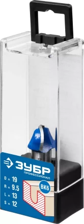 ЗУБР 19 x 13 мм, радиус 9.5 мм, фреза пазовая галтельная, Профессионал (28751-19-13) купить в Кургане