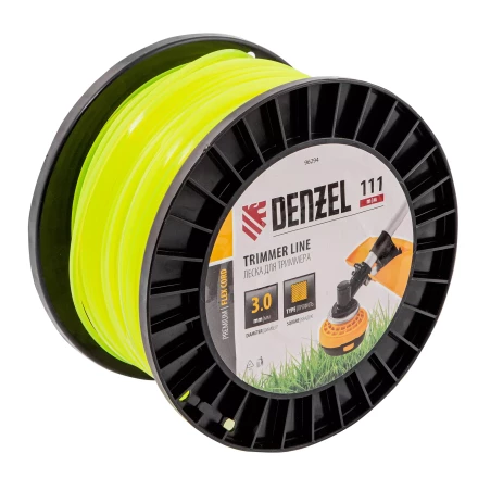 Леска для триммера квадрат Denzel, 3,0мм х 111м, на DIN катушке FLEX CORD, 96294 купить в Кургане
