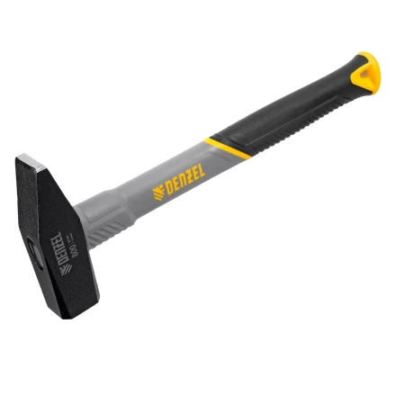 Молоток слесарный, 800 г Denzel 10488, кованый, фибергласовая рукоятка c TPR покрытием купить в Кургане