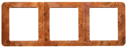 Панель СВЕТОЗАР "ГАММА" накладная, вертикальная, цвет орех, 3 гнезда SV-54149-N купить в Кургане