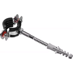 Хомут трубный с гайкой, оцинкованный, в комплекте с сантехнической шпилькой и дюбелем, 1/2&quot;, 1шт, ЗУБР Мастер 37866-20-24 37866-20-24_z01