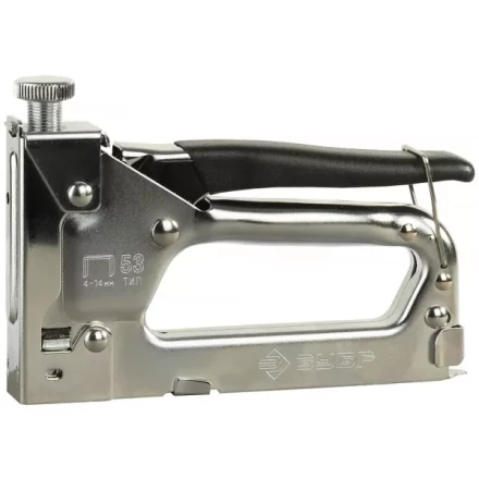 Пистолет ЗУБР скобозабивной металлический пружинный, регулируемый, тип 53, 4-14мм 4-31565 купить в Кургане