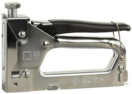 Пистолет ЗУБР скобозабивной металлический пружинный, регулируемый, тип 53, 4-14мм 4-31565 купить в Кургане