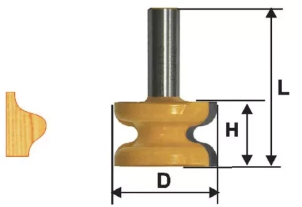 Фреза кромочная фигурная ф413х254мм хв 12мм 10579 купить в Кургане