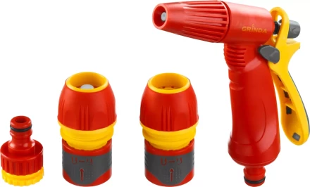 Набор GRINDA &quot;PREMIUM&quot; поливочный: Распылитель пистолетный с регулируемым соплом, 2 универсальных соединителя, адаптер внешний 1/2&quot;-3/4&quot; 8-427385_z02 купить в Кургане