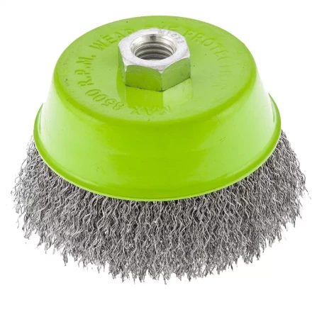 Щетка для УШМ 100 мм М14 &quot;чашка&quot; витая проволока СИБРТЕХ 746057 купить в Кургане