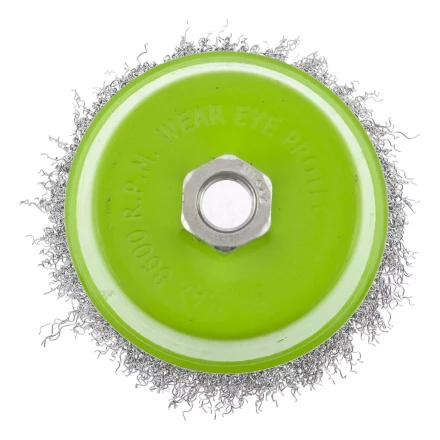 Щетка для УШМ 100 мм М14 &quot;чашка&quot; витая проволока СИБРТЕХ 746057 купить в Кургане