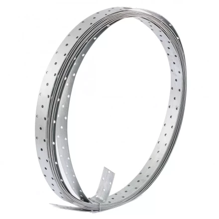 Лента перфорированная монтажная 1,5 мм LM  3см х 10м отверстие 4,5–5 мм цинк Россия Сибртех 46580 купить в Кургане