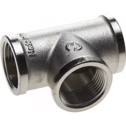 Тройник GENERAL FITTINGS никелированная латунь, г/г/г, 1/2&quot; 51052-1/2 купить в Кургане