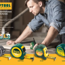 Рулетка KRAFTOOL "Kraft-Max", длинный вылет, нейлон покрытие, упрочненный двухкомп корпус, 8м/27мм 34127-08-27 купить в Кургане