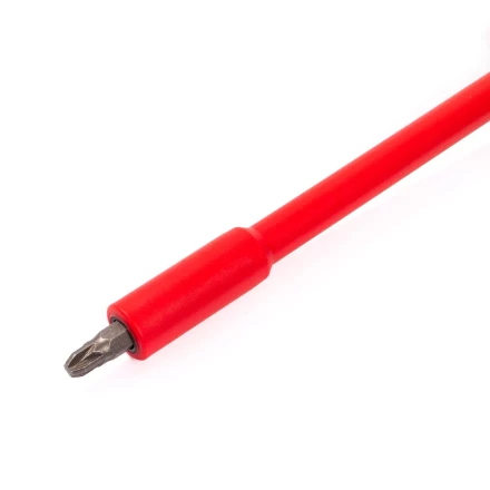 Диэлектрическая отвертка КВТ VDE НИО-2210 со сменными битами S2, профиль SL, PH, PZ, 10 шт. (88928) купить в Кургане