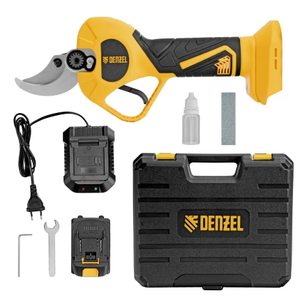 Секатор аккумуляторный, бесщет., CP-40BL, Li-Ion, 20 В, лезвия SK5 // Denzel 59438 купить в Кургане