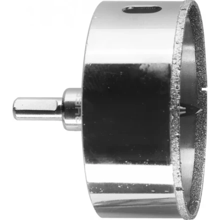 Коронка ЗУБР алмазная в сборе по кафелю, керамике с центрирующим сверлом и имбусовым ключом, зерно 60, 80мм 29850-80 купить в Кургане