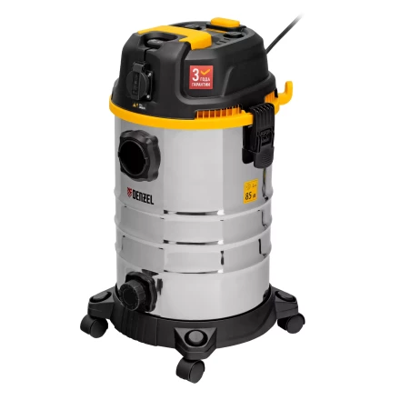 Пылесос строительный Denzel 28203 RVC30, 1400 Вт, бак 30 л, шланг 3 м, розетка с автосинхр. купить в Кургане