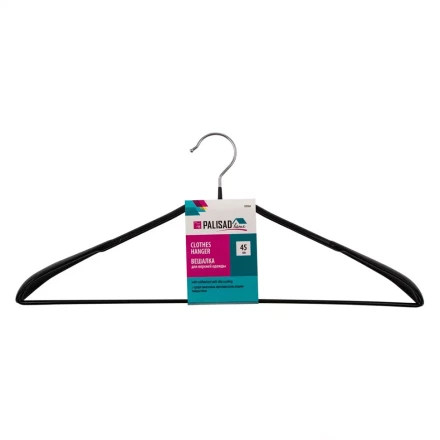 Вешалка металлическая Home Palisad 929265 для верхней одежды с прорезиненным противоскользящим покрытием 45 см купить в Кургане