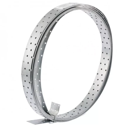 Лента перфорированная монтажная 1,5 мм LM 4см х 10 м отверстие 4,5–5 мм цинк Россия Сибртех 46582 купить в Кургане