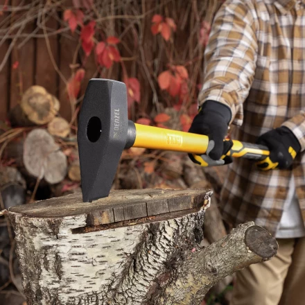 Колун-кувалда 3000 г Denzel 21851, кованая, фибергласовая  рукоятка c TPR покрытием, 880 мм купить в Кургане