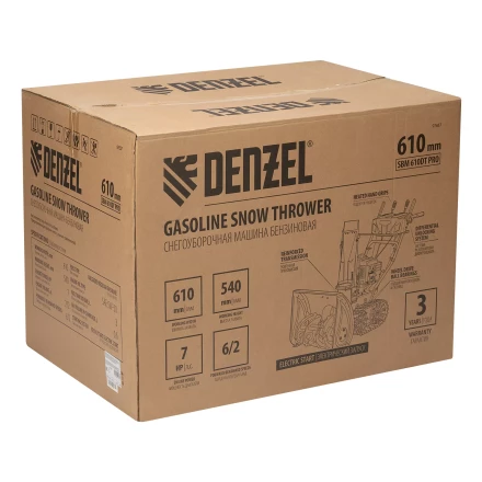 Бензиновая снегоуборочная машина Denzel SBM 610DT PRO, 212cc, гусеницы, эл.старт, блок. дифф. купить в Кургане