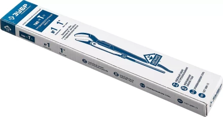 Ключ трубный рычажный ЗУБР &amp;quot;ПРОФЕССИОНАЛ&amp;quot;, изогнутые губки, цельнокованый, Сr-V, № 1,  1&amp;quot; 27337-1_z01 купить в Кургане