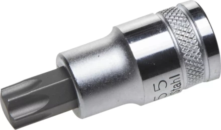 Торцовая бита-головка KRAFTOOL &quot;INDUSTRIE QUALITAT&quot;, материал S2, TORX, сатинированная, 1/2&quot;, Т55 27905-55_z01 купить в Кургане