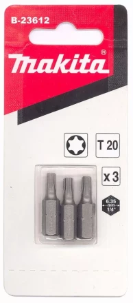 Биты Makita Тоrх Т20 25мм 3шт (B-23612) купить в Кургане