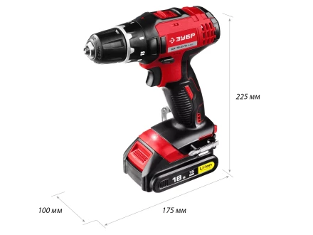 Дрель-шуруповерт 2 АКБ ДА-18-2-Ли КНМ2 серия МАСТЕР купить в Кургане