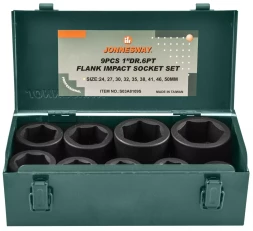 Набор головок торцевых ударных 1"DR 24-50мм 9предметов Jonnesway S03A8109S 48315