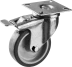 Колеса поворотные с тормозом из термопластичной резины с полипропиленовым диском серия ПРОФЕССИОНАЛ купить в Кургане