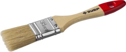 Кисть плоская  ЗУБР &quot;УНИВЕРСАЛ-МАСТЕР&quot;, натуральная щетина, деревянная ручка, 38мм 4-01003-038 купить в Кургане